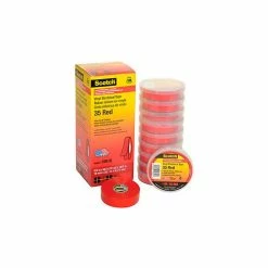 3m™ Scotch® Vinyl Electrical Color Coding Tape 35-Red, 3/4" X 66' - Pkg Qty 10 -Adhesives, Sealants & Tape Sales 2022 00054007108108