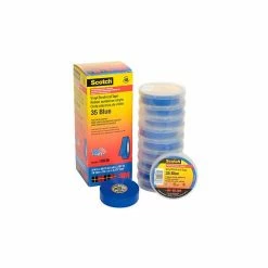 3m™ Scotch® Vinyl Electrical Color Coding Tape 35-Blue, 3/4" X 66' - Pkg Qty 10 -Adhesives, Sealants & Tape Sales 2022 00054007108368