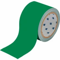 Brady® 104315 ToughStripe Floor Marking Tape, Polyester, 2"W X 100'L, Green