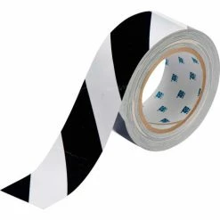 Brady® 104319 ToughStripe Floor Marking Tape, 2" W X 100'L, Black/White