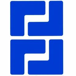 Brady® 104432 ToughStripe Floor Corner Marks, 2" W, 20/Pack, Blue