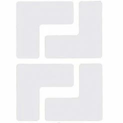 Brady® 104335 ToughStripe Floor Corner Marks, Polyester, 2"W, 20/Pack, White