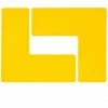 Brady® 104445 ToughStripe Floor Corner Marks, Polyester, 3"W, 20/Pack, Yellow