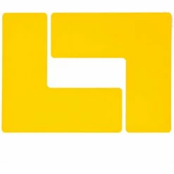 Brady® 104445 ToughStripe Floor Corner Marks, Polyester, 3"W, 20/Pack, Yellow