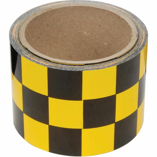 Incom Manufacturing INCOM® Checkerboard Hazard Tape - Yellow/Black, 3"W x 54'L, 1 Roll 1 Incom Manufacturing INCOM® Checkerboard Hazard Tape - Yellow/Black, 3"W x 54'L, 1 Roll