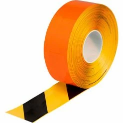 Brady® 149637 ToughStripe® Max Floor Marking Tape, Vinyl, 3"W x 100'L, Blk/Yellow Stripe