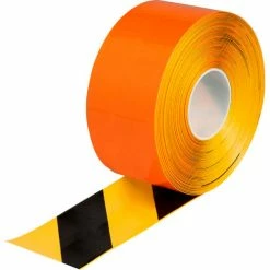 Brady® 149644 ToughStripe® Max Floor Marking Tape, Vinyl, 4"W x 100'L, Blk/Yellow Stripe