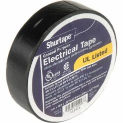Shurtape EV 057B Black Electrical Tape, EV 57 3/4" X 66', 7 mil, Black - Pkg Qty 10 -Adhesives, Sealants & Tape Sales 2022 184275 02