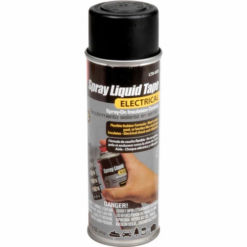Gardner Bender LTS-400, Spray Liquid Electrical Tape, Black, English/Spanish; 6 oz/Can - Pkg Qty 6 1 Gardner Bender LTS-400, Spray Liquid Electrical Tape, Black, English/Spanish; 6 oz/Can - Pkg Qty 6