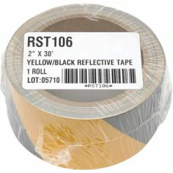 Incom Manufacturing INCOM® Safety Tape Reflective Striped Yellow/Black, 2"W x 30'L, 1 Roll