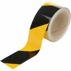 Incom Manufacturing INCOM® Safety Tape Reflective Striped Yellow/Black, 2"W x 30'L, 1 Roll -Adhesives, Sealants & Tape Sales 2022 331038 05