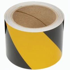 Incom Manufacturing INCOM® Safety Tape Reflective Striped Yellow/Black, 3"W x 30'L, 1 Roll -Adhesives, Sealants & Tape Sales 2022 331040 02
