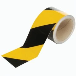 Incom Manufacturing INCOM® Safety Tape Reflective Striped Yellow/Black, 3"W x 30'L, 1 Roll -Adhesives, Sealants & Tape Sales 2022 331040 05