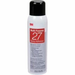 3M™ Multi-Purpose 27 Spray Adhesive, 20 Fl Oz Can, Net Weight 13.05 Oz, 62490649209 - Pkg Qty 12
