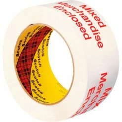 3M™ Scotch® 3775 Printed Message Carton Sealing Tape 2" x 110 Yds.1.9 Mil White/Red - Pkg Qty 36