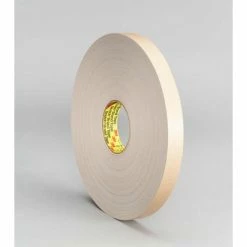 3M™ 4492W Double Coated Polyethylene Foam Tape 1/2" x 72 Yds. 31 Mil White - Pkg Qty 18