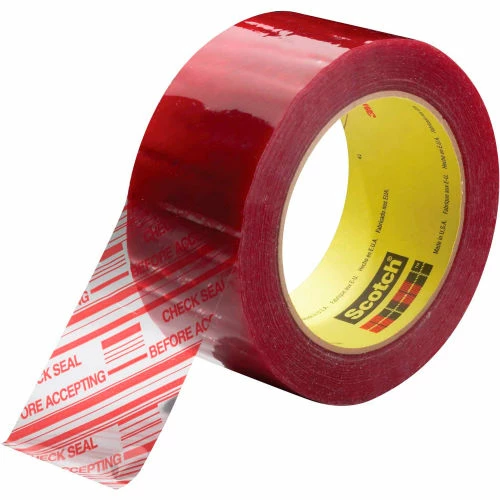 3M Scotch® 3779 Security Message Carton Sealing Tape 2" x 110 Yds. 1.9 Mil Clear/Red - Pkg Qty 36 1 3M Scotch® 3779 Security Message Carton Sealing Tape 2" x 110 Yds. 1.9 Mil Clear/Red - Pkg Qty 36