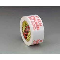 3M™ Scotch® 3771 Printed Message Carton Sealing Tape 2" x 110 Yds. 1.9 Mil White/Red - Pkg Qty 36