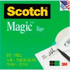 Scotch® Magic™ Tape 810, 3/4" x 1296", Boxed, 1" Core, 1 Roll