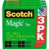 Scotch® Magic™ Tape 810H3, 1/2" x 1296", 1" Core, 3 Rolls/Pack