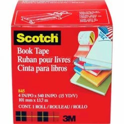 Scotch® Book Tape 845, 4" x 540", 3" Core, 1 Roll