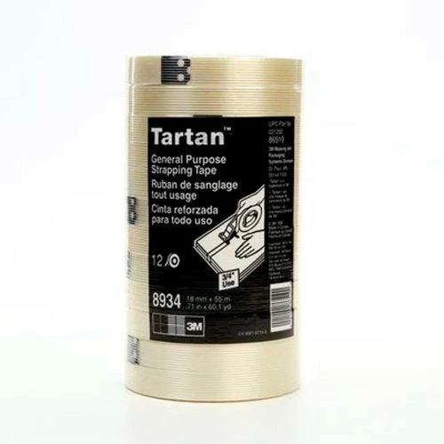 3M Tartan 8934 Filament Tape 3/4" x 60 Yds. 4 Mil Clear - Pkg Qty 48 2 3M Tartan 8934 Filament Tape 3/4" x 60 Yds. 4 Mil Clear - Pkg Qty 48 - Image 2