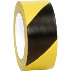 Incom Manufacturing INCOM® Striped Hazard Warning Tape, Yellow/Black, 2"W x 108'L, 1 Roll