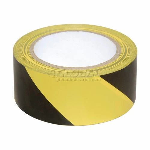 Incom Manufacturing INCOM® Striped Hazard Warning Tape, Yellow/Black, 2"W x 108'L, 1 Roll 2 Incom Manufacturing INCOM® Striped Hazard Warning Tape, Yellow/Black, 2"W x 108'L, 1 Roll - Image 2