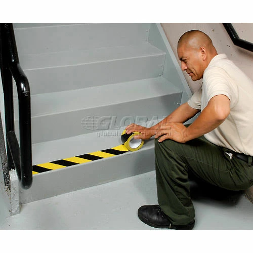 Incom Manufacturing INCOM® Striped Hazard Warning Tape, Yellow/Black, 2"W x 108'L, 1 Roll 4 Incom Manufacturing INCOM® Striped Hazard Warning Tape, Yellow/Black, 2"W x 108'L, 1 Roll - Image 4