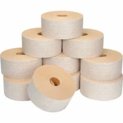 Holland Light Duty Reinforced Water Activated Kraft Tape 3" x 375' White - Pkg Qty 8 -Adhesives, Sealants & Tape Sales 2022 422837 02
