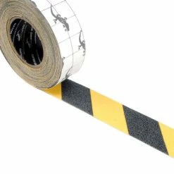 Top Tape & Label Anti-Slip Traction Yellow/Black Hazard Striped Tape Roll, 4" x 60' -Adhesives, Sealants & Tape Sales 2022 436740 01 2