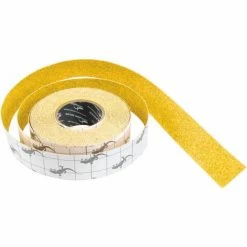 Top Tape & Label Anti-Slip Traction Stadium Grit Tape Roll, Yellow, 4" x 60'