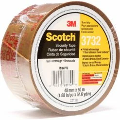 3M™ Scotch® 3732 Printed Message Carton Sealing Tape 2" x 55 Yds. 2.5 Mil Tan/Red - Pkg Qty 36 -Adhesives, Sealants & Tape Sales 2022 70006747169 Leftside