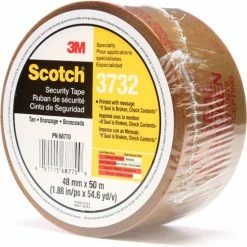 3M™ Scotch® 3732 Printed Message Carton Sealing Tape 2" x 55 Yds. 2.5 Mil Tan/Red - Pkg Qty 36