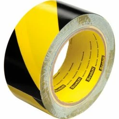3M™ 5702 Caution Stripe Tape, 2"W x 108'L, Black/Yellow, 1 Roll