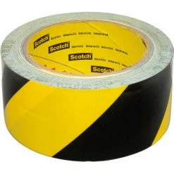 3M™ 5702 Caution Stripe Tape, 2"W x 108'L, Black/Yellow, 1 Roll -Adhesives, Sealants & Tape Sales 2022 B1145529 02