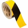 Incom Manufacturing Super Brite Reflective Tape, Yellow/Black, 2"W x 30'L Roll, HRT230YB