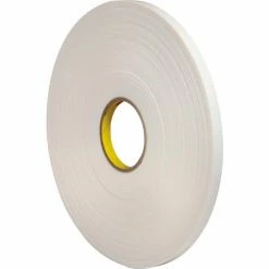 3M™ 4462 Double Sided Foam Tape 1/2" x 5 Yds. 1/32" Thick White