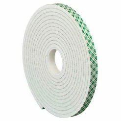 3M™ 4004 Double Sided Foam Tape 1" x 5 Yds. 1/4" Thick Natural