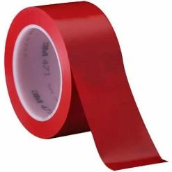 3M™ Solid Vinyl Tape 471 2" x 36 Yds 5.2 Mil Red - 3/PACK