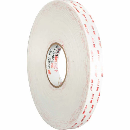 3M 4930 Double Sided VHB Acrylic Foam Tape 1/2" x 5 Yds. 25 Mil White 1 3M 4930 Double Sided VHB Acrylic Foam Tape 1/2" x 5 Yds. 25 Mil White