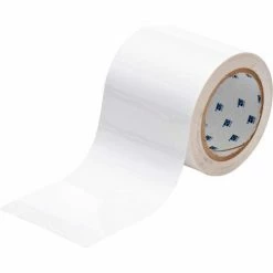 Brady® 104371 ToughStripe Floor Marking Tape, Polyester, 4"W X 100'L, White