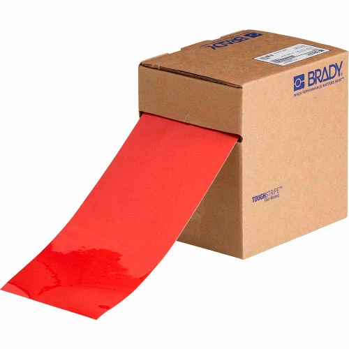 Brady® 104373 ToughStripe Floor Marking Tape, Polyester, 4"W X 100'L, Red 1 Brady® 104373 ToughStripe Floor Marking Tape, Polyester, 4"W X 100'L, Red