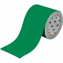 Brady® 104375 ToughStripe Floor Marking Tape, Polyester, 4"W X 100'L, Green