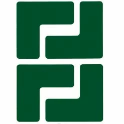 Brady® 104431 ToughStripe Floor Corner Marks, 2" W, 20/Pack, Green -Adhesives, Sealants & Tape Sales 2022 BRW 104431
