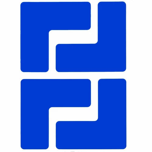 Brady® 104432 ToughStripe Floor Corner Marks, 2" W, 20/Pack, Blue 3 Brady® 104432 ToughStripe Floor Corner Marks, 2" W, 20/Pack, Blue - Image 3