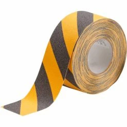 Brady® 78148 Anti-Slip Black/Yellow Striped Tape Roll, 3" X 60 Feet