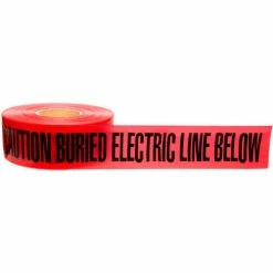 Brady® 91295 Underground Tape, Caution Buried Electric Line, 3"W X 1000'L, Black/Red