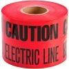 Brady® 91296 Underground Tape, Caution Buried Electric Line, 6"W X 1000'L, Black/Red