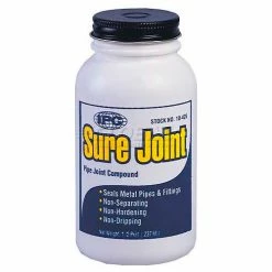 Sure Joint™ Pipe Joint Sealant, Grey- Non-Hardening, 1/4 Pt. - Pkg Qty 24